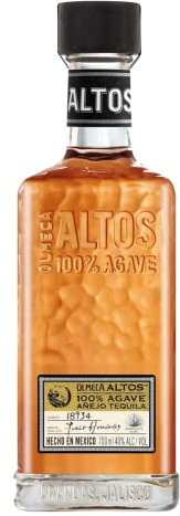 Olmeca Altos Anejo Tequila 70cl, 40% ABV, Made from 100% Blue Weber Agave, Award Winning, Crafted in Small Batches, Aged in Bourbon Casks for 12 months, Grown in Los Altos, Mexico
