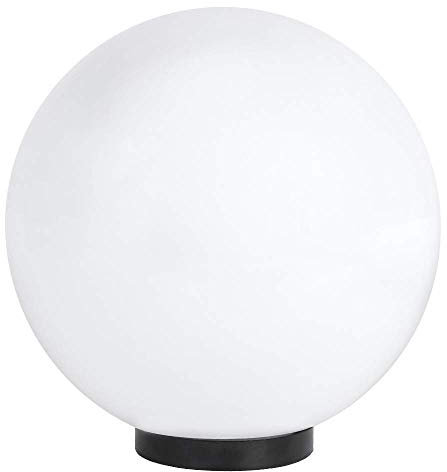 Globe Lampe Ø 30 cm Balle 230 Volts Außenkugellampe IP44 E27 Éclairage Décoratif Extérieur Avec Plaque de Base Pour Jardin Et Terrasse Blanc