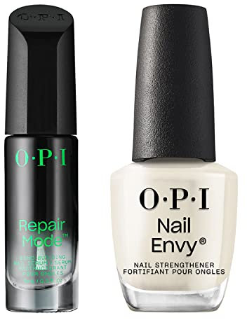 OPI Pack Endurecedores, Tratamiento fortalecedor de uñas, Repair Mode (9ml) + Tono original Transparente (15ml)