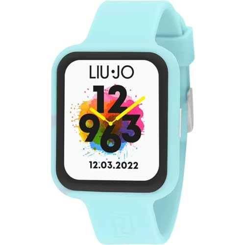 Re mida Orologio Liu Jo Unisex Smartwatch Voice Fancy Gomma Acquamarina SWLJ133