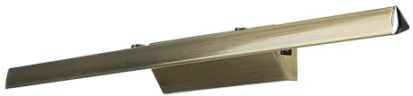 Lampada a specchio a LED con interruttore, lampada da parete per bagno, lampada per quadri, lampada per quadri in ottone, applique in ottone, regolabile, 460 lm, 3900 K, bianco neutro, applique a LED