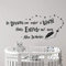 WANGLINHAO Black and white wall sticker: dream quote with quill pen, suitable for children's room, bedroom, study room, etc vinyl wall sticker74 x 57cm