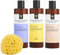 ark future Champneys Shower Gel Set 350ml x 3 – Calm, Slumber & Awaken Luxury Body Wash Bundle with Rainbow Soft Sponge – Gift Set for Relaxation and Self-Care