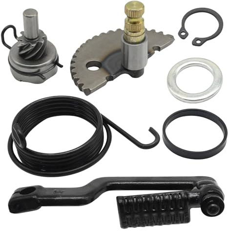 Ollanoos Motorcycle Starter Lever Shaft Kit, Moped Kick Start Lever Starter Shaft Gear Assembly, Replacement for GY6 49CC 50CC 80CC 100CC Scooter