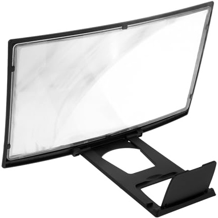 IMIKEYA Lente D’Ingrandimento per Schermo del Telefono Curvo 12 Pollici Amplificatore Schermo Smartphone Portatile e Leggero Accessorio Compatibile per Video e Giochi in Movimento