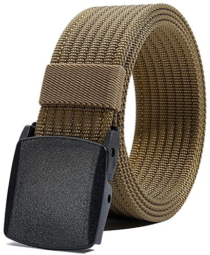 LionVII Men Nylon Belt Tactical Military with Plastic Buckle, Adjustable Trim to Fit 28-49 Waist