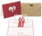 int!rend Pop Up Hochzeitskarte, Glückwunschkarte mit hochwertigem goldfarbenen Umschlag, Einladungskarte für Hochzeit, Jahrestag, Valentinstag, wedding card, anniversary, 1er Pack