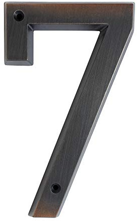 HASWARE Numero civico segno 6 pollici (15 cm) stile vintage finitura bronzo invecchiato porta numeri segnaletica targa numeri indirizzo di casa, lega di zinco (7)