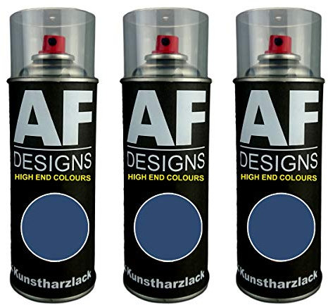 Alex Flittner Designs 3X Plástico Revestimiento Pintura en Espray Laca Colorida Lata de Aerosol RAL5000 Azul Violeta Brillante Mate - RAL5000 Azul Violeta Brillante