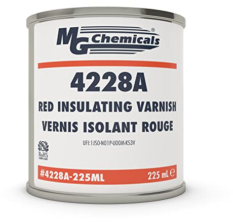 MG Chemicals 4228A-225mL Red Insulating Varnish, 234 g 1-Part Can