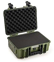 B&W International B&W Transportkoffer Outdoor - Typ 4000 Bronze-Grün - mit Würfelschaum - wasserdicht nach IP67 Zertifizierung, staubdicht, bruchsicher und unverwüstlich