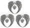 3 Piezas Adornos Alas Corazón, Colgante ala Aleación Decoración, Adorno ala Aleación Decoración Alas Ángel Adorno Navidad Aleación con Patrón Corazón para Pérdida Ser Querido