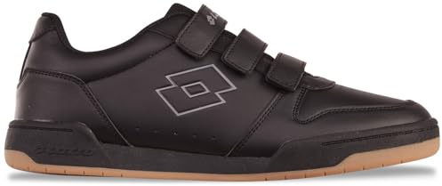 Lotto Titan VL Baskets Unisexes, Noires, Gris foncé, 38 EU, Black DK Grey, 38 EU