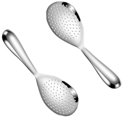 2 Pezzi Cucchiaio da Servizio Cucchiaio da Riso In Acciaio Inossidabile 304 Paletta per Riso Antiaderente per Cucinando Salsa Insalata