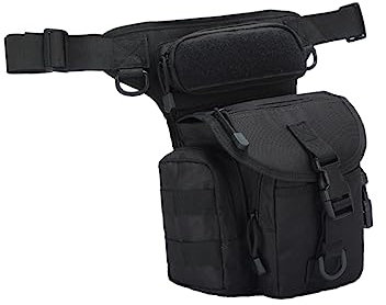 BESPORTBLE Beintasche Hüfttasche Fahrradtasche Tragbare Outdoor-beintasche Sport-Schultertasche Für Herren Schwarz Multifunktionale Gürteltasche Robustes Material Verstellbarer Gurt Modisches