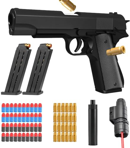 Pistola de Juguete,Pistola de Espuma Blaster,Juguete Pistola,Juguete de Espuma Suave,EVA Juguetes de Tiro de Blanda,para Jugar al Aire Libre,Regalos de Cumpleaños para 14 +