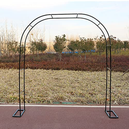 Arche de jardin en métal pour plantes grimpantes et décoration de mariage en acier noir treillage pergola tonnelle pour diverses plantes 1,2 x 2,2 m
