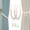 Abrazaderas Cortinas 2pcs Tejer a Mano Tiebacks con Gancho de Metal Recoge Cortinas Agarrador Cortinas Algodón Natural para Cortinas del Hogar y Decoración