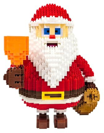 STpro Lot de 2500 blocs de construction avec personnages de dessin animé classiques - Mini briques de construction pour garçons et filles - Pour adultes (Père Noël)