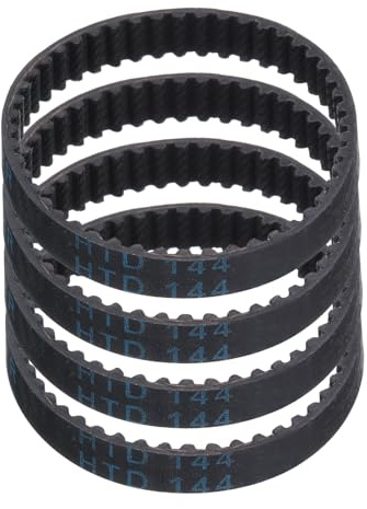 sourcing map 4pcs HTD-3M Rubber Timing Belt 48 Teeth, 144mm Pitch Length x 6mm Width x 2.4mm Height, Closed Loop Pulley Timing Belt
