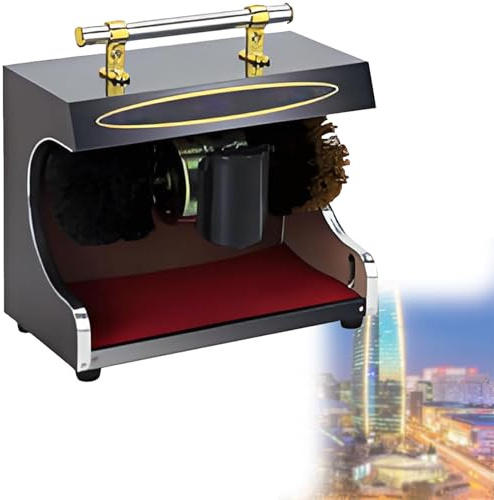 OzcNykt Cireuse De Chaussures éLectrique, Machine à Polir Les Chaussures à Induction Commerciale, pour Les HôTels Familiaux Et Commerciaux ElegantBlackGold