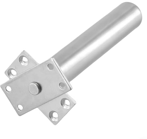 HaloModora Chiudiporta tubolare automatico nascosto con molla a catena per porte tagliafuoco interne, finitura argento, chiusura ammortizzata (argento)