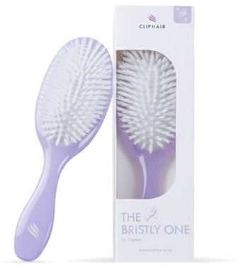 Cliphair Bristle Hair Brush for Human Hair Extensions – Gentle Nylon Bristles for Smooth, Shiny, Tangle-Free Hair – Anti-Frizz Hair Brush for Women