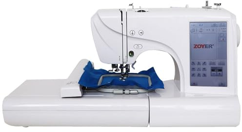 UIBAO Macchina da Ricamo per Trapuntatura Ricamatrice Elettrica Macchina da Cucire Automatica Cucito Creativo con Schermo LCD 7'' E Porta USB 114 Modelli in Qualsiasi Combinazione