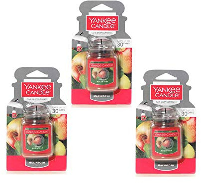 Yankee Candle Car Jar Ultimate Auto & Home Odor Neutralizing Gel Air Freshener, Berrylicious, 3 Packs
