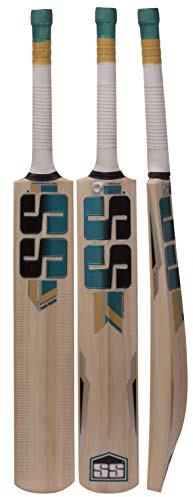 SS Kashmir Willow Leather Ball Cricket Bat, Exclusive Cricket Bat for Adult Full Size with Full Protection Cover (YUVI 20/20)