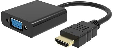 Adattatore HDMI a VGA placcato oro (maschio a femmina), compatibile con computer, desktop, laptop, monitor, proiettore, HDTV, Chromebook, Raspberry Pi, Roku, Xbox
