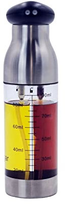 AGuterhel Botella pulverizadora de aceite y vinagre de doble cámara, multiusos, saludable y fácil de usar
