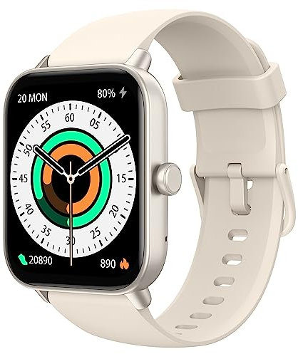 KALINCO Montre Connectée Femme Homme avec Alexa Intégré, 1,8 Smartwatch avec Appel Bluetooth, Podometre/Fréquence Cardiaque/Sommeil/SpO2, 100+ Modes Sportifs, Montre Intelligente pour Android iOS