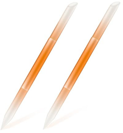 BEZOX 2 Stück Nagelhautschieber aus Glas – Manikürestäbchen mit zwei Enden – Premium-Maniküre-Werkzeuge aus Glas – Fingerspitzenfeile für Hornhaut und trockene Haut, Nagelformer