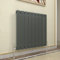 GY Bath Horizontal Radiator Anthracite Flat Panel Designer 600x612mm Single Modern Central Heating Rads