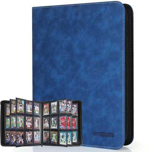JoyHood Álbum para Tarjetas Top Loader, Carpeta de Tarjetas Coleccionables para 252 Top Loaders, Álbum para Tarjetas de 9 Bolsillos, Azul Zafiro (Sólo para Top Loader)