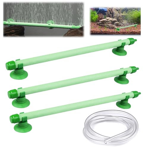 3 Stück Aquarium Luftstein Ausströmerstein, 18cm Aquarium Sauerstoff Blasenstreifen, Ausströmerstein Aquarium mit 2m Schlauch, Aquarium Sauerstoffstein Felsen,Aquarium Luftausströmer Stab für Aquarien