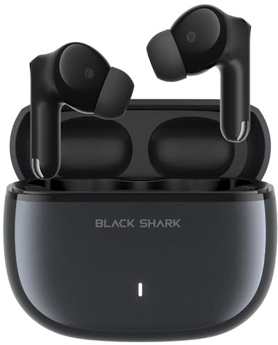 Black Shark T23 Auriculares Bluetooth 5.4 In Ear, Cascos Inalámbricos con Cancelación de Ruido ENC, 40 Horas de Autonomía con Estuche, Control Táctil Inteligente, Diseño Ergonómico, Negro