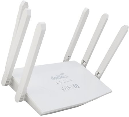 WiFi 6 Enrutador 4G 5G CPE LTE Routers de Juegos de Doble Banda, 5000 MAh, 2.4GHz, 300Mbps Desbloquea el Enrutador de Punto WiFi Móvil con Ranura de Tarjeta SIM, 6 Antenas,
