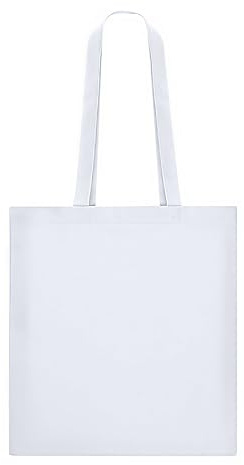 Genérico Juego de 2 Bolsas de Algodón Blancas Reutilizables – Elegantes y Resistentes para Compras, Playa o Uso Diario – Asas Largas Reforzadas de 70cm y Capacidad de 7kg