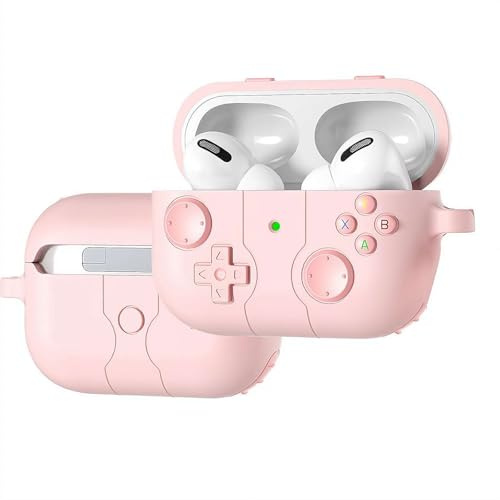 for AirPods Pro 3 Case (2025) – Rugged Shockproof Elastic Liquid Silicone Protective Cover Compatible with AirPods Pro 3rd Gen USB-C, Includes Cleaning Kit – Black, Silicone Armor Shell (Pink)