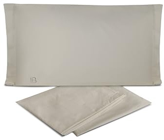 hermet Laura Biagiotti, Set Lenzuola Letto Matrimoniale In Tinta Unita In Percalle 100% Cotone, Completo Letto 4 Pezzi, Lenzuolo da Sopra + Lenzuolo Con Angoli + 2 Federe