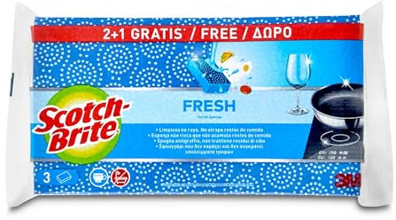 SCOTCH BRITE estropajo no raya fresh paquete 3 uds