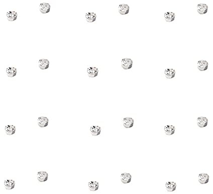 24Pcs Crystal Magnetic Stud Earrings Stainless Steel Cubic Zirconia Non-Piercing Tragus & Nose Stud Fake Ear Nose Lip Ring Clip Jewelry for Women & Men-3mm White, Crystal