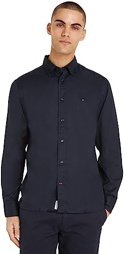 Tommy Hilfiger Men's Core Flex Poplin Rf Shirt Mw0mw25035 Casual Shirts, Blue (Desert Sky), M
