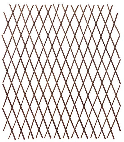 Halatua pcs Bois Clôture Extensible en Treillis Grillage Allée Jardin Extérieur Bois Treillis Tuteur Clôture PareVue Variable Taille SM