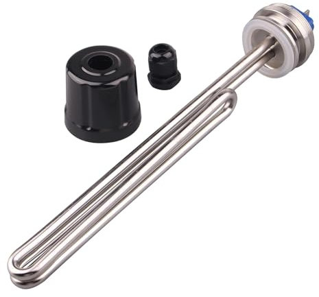 Riscaldatore For Birra Riscaldatore Elettrico Ad Immersione For Elemento Riscaldante Ad Acqua Da 1,5 Pollici Tri-clamp 240V 5.5kw For La Produzione Di Birra Fatta In Casa ( Color : Black bakelite cap