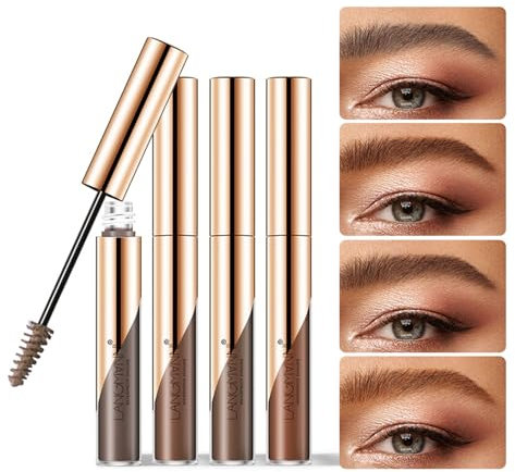 Crema de cejas, Gel De Cejas, Tinte de Cejas, Geles LíQuidos Fijadores De Cejas Impermeables Y Resistentes Al Sudor, Color Semipermanente, Gel De Cejas Tatuadas, Larga Duración (03#BROWN)