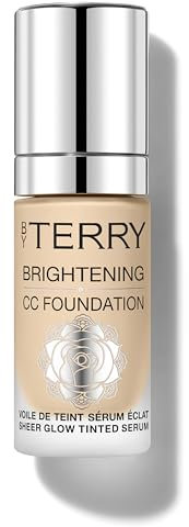 By Terry Brightening CC Foundation, Hydrating Serum Foundation, Ultra-Sheer Finish, Vegan & Cruelty Free, 3N, Medium Light Neutral