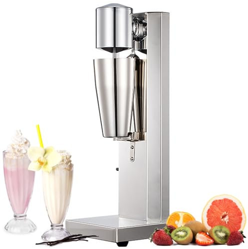 Milkshake Mixer 800 ml, Stainless Steel Electric Stand Mixer 180 W, 1800 rpm, Drink Mixer with 2 Speed Levels, Protein Shaker Electric for Coffee, Cocktails, Milkshakes, Drinks